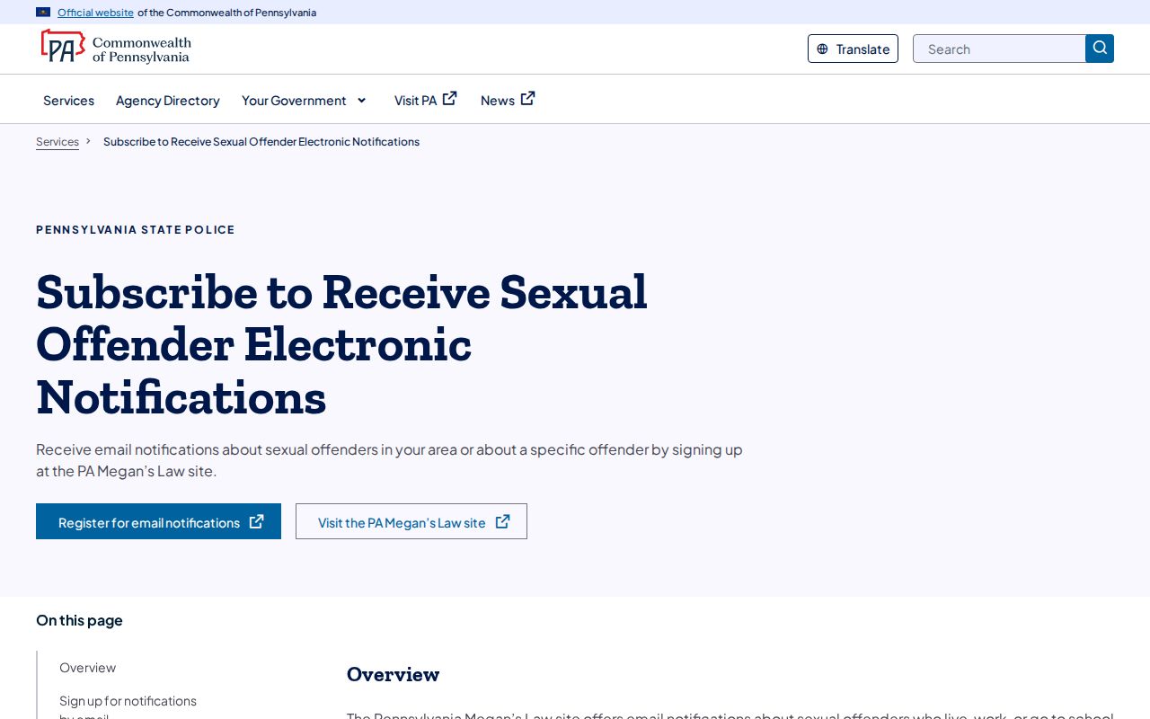 Franklin County sex offender registry email and radius alerts